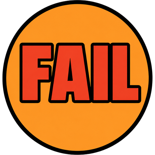 Epic Fail Fail Stamp reaction emoji