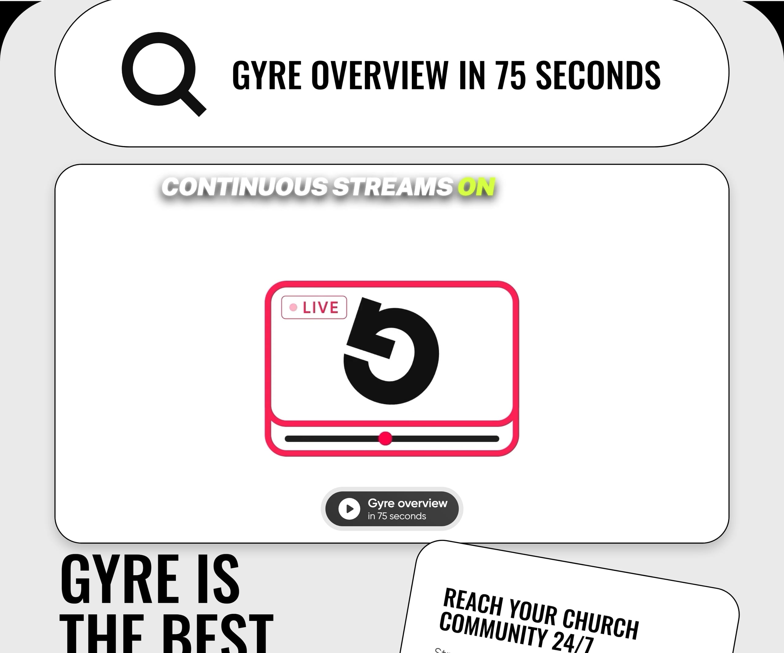 Gyre, section 1 of the page as it renders