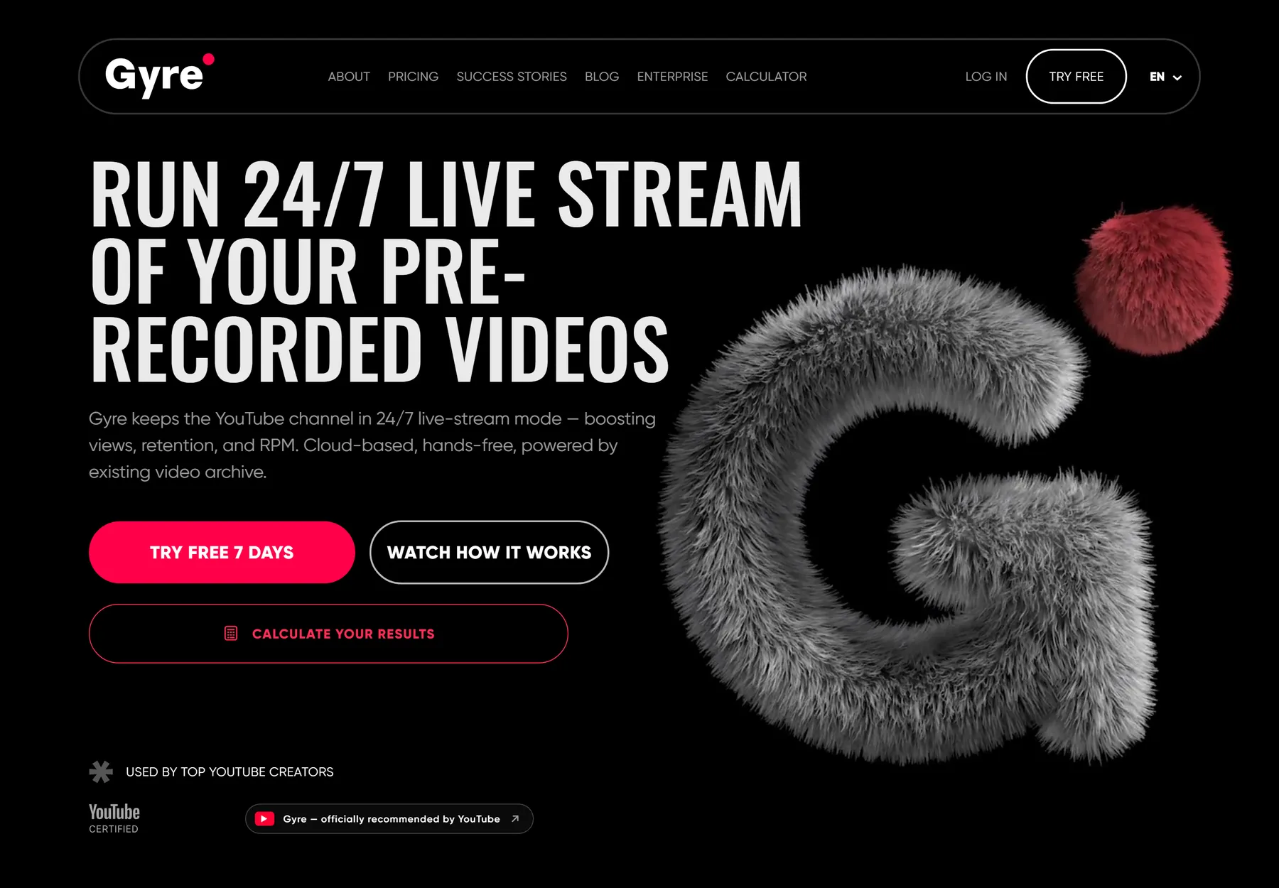 Gyre homepage, our render, with the measured elements outlined