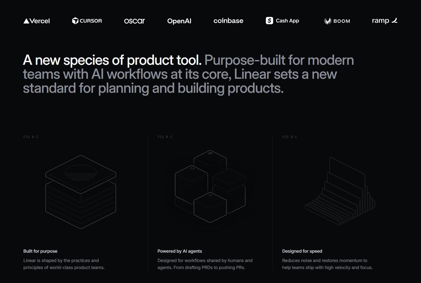 Linear design section