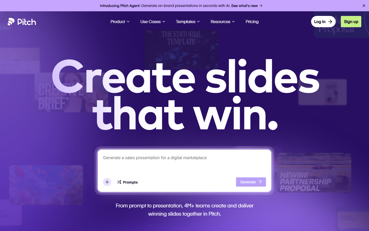 Pitch — Colorful, Big Type, Motion website design