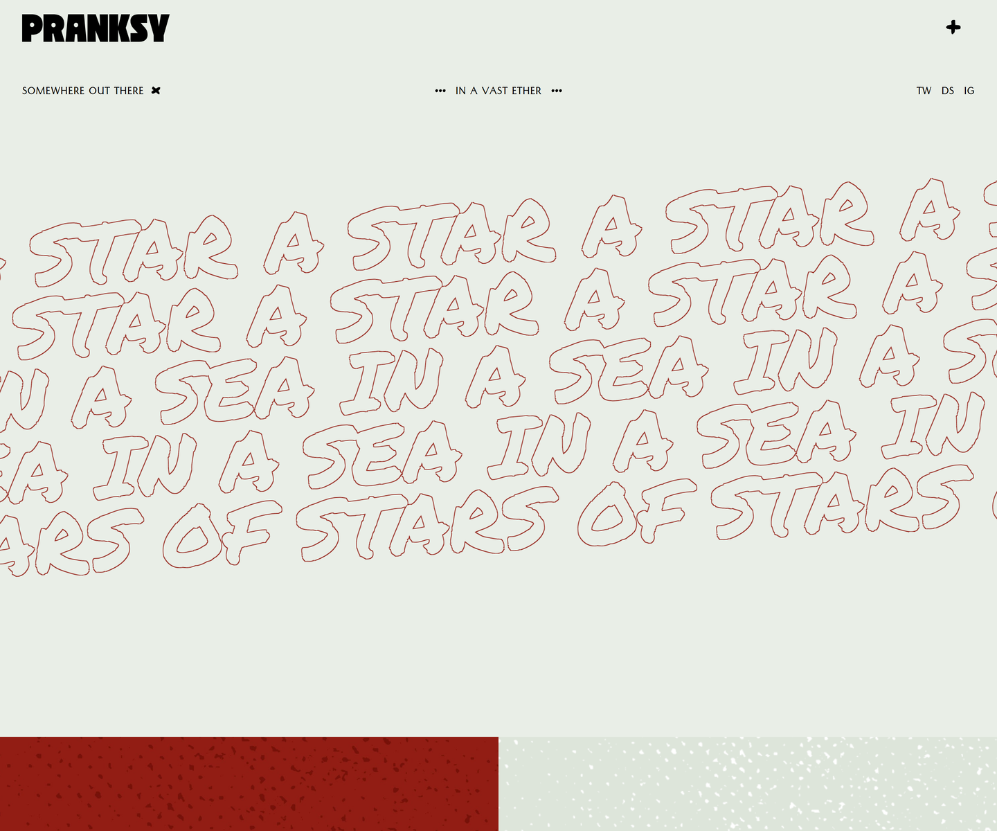 Pranksy web design (Light, Big Type, Type-Based, Illustrative, Motion)