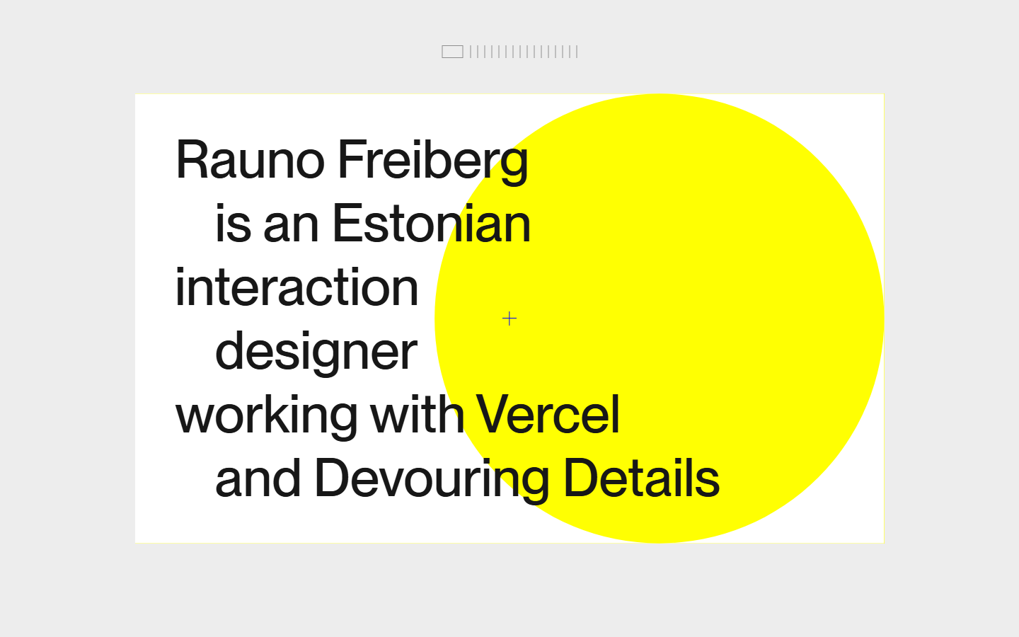 Rauno Freiberg — Minimal, Experimental website design